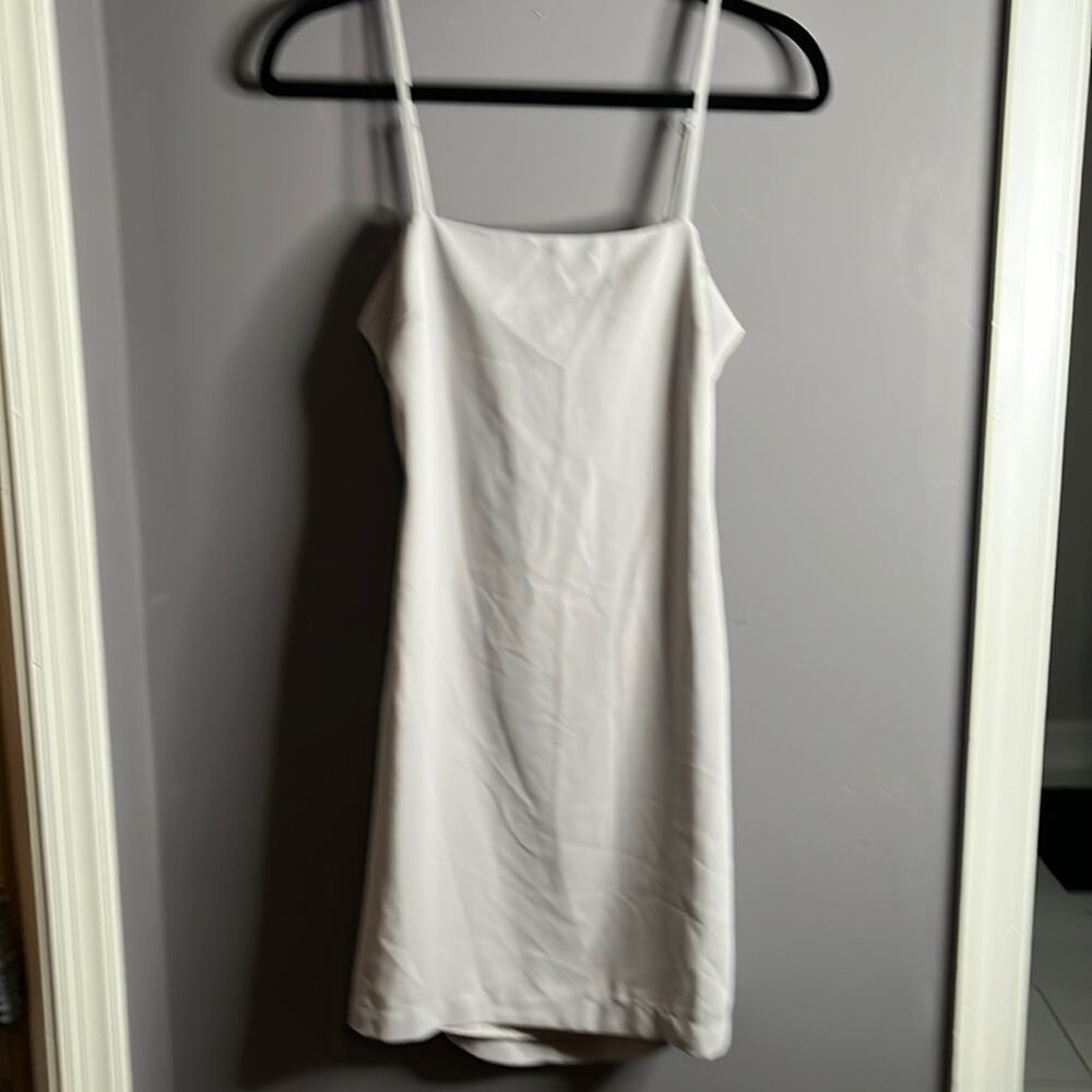 Lulu’s Gray Strappy Mini Lowback Dress Medium